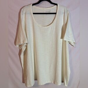 Terra & Sky White textured tee